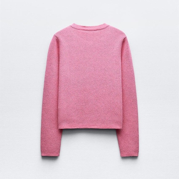 ZARA BUTTONED KNIT CARDIGAN - Picture 13 of 14